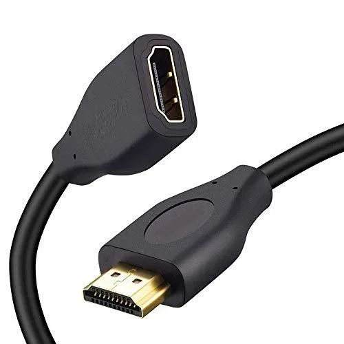 FEDUS hdmi male to female cable, hdmi male to female extension cable for Xbox, PS3/PS4, Blu Ray Player, HDTV, Laptop/PC Support 4K 3D Resolution