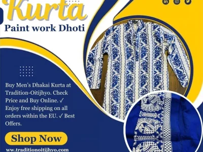 Men Kurta in Georgia with exclusive design, embroidery, and chikankari