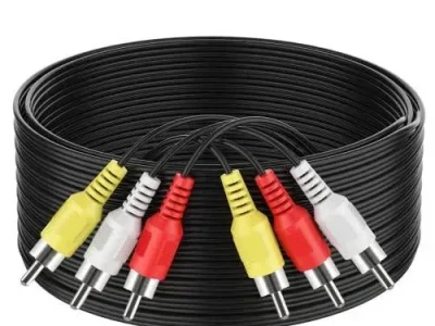 FEDUS rca cable | rca to rca cable, 3RCA Male to 3RCA Male Stereo Audio Video Cable Composite Audio Video Av Cable Gold Plated 3 to 3 RCA Male Audio Plug Video for DVD VCD TV Amplifier Projector