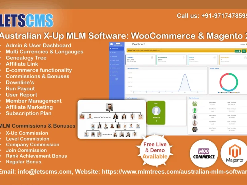 Australian X-Up MLM Software with WooCommerce and Magento 2