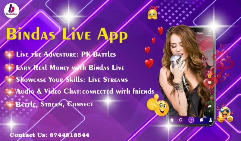 Experience Bindas Live: PK Battles, Live Streaming, and Cash Rewards!