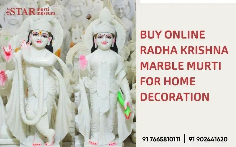 Buy Online Radha Krishna Marble Murti for Home Decoration