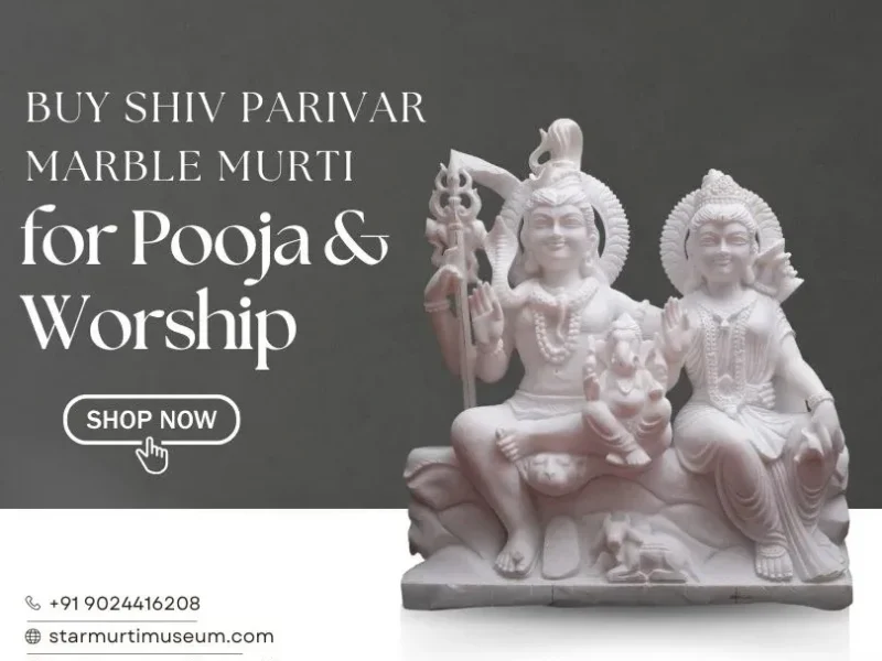 Buy Shiv Parivar Marble Murti for Pooja & Worship | Shop Now