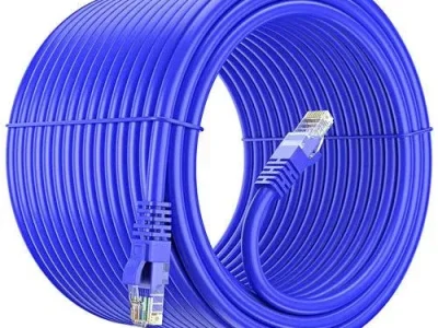 FEDUS Cat6 Ethernet Cable, High Speed 550Mhz 10 Gigabit Speed Utp Lan Cable, Network Cable Internet Cable Rj45 Cable Lan Wire, 6 Wires For Laptop, Pc, Television, Router, Modem-Blue Colour