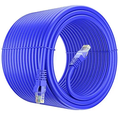 FEDUS Cat6 Ethernet Cable, High Speed 550Mhz 10 Gigabit Speed Utp Lan Cable, Network Cable Internet Cable Rj45 Cable Lan Wire, 6 Wires For Laptop, Pc, Television, Router, Modem-Blue Colour