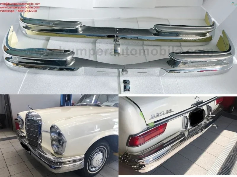 Mercedes W111 W112 Coupe Convertible 1959-1968 bumper stainless steel polished