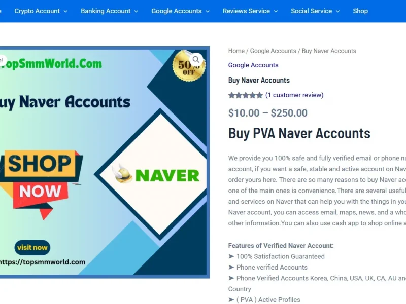 Top 10 Best Site To Buy Naver Accounts