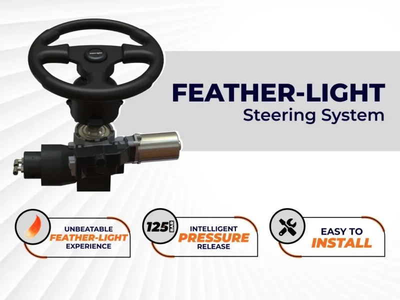 Power-Assisted Boat Steering System | Steerlyte Plus