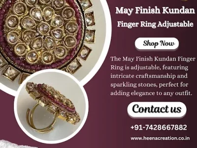 Buy online artificial finger rings with adjustable size and various designs