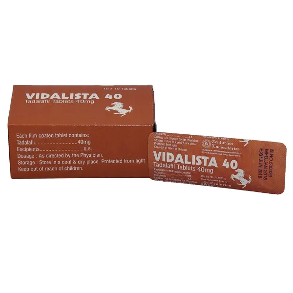 Vidalista 40 Mg contains Sildenafil and treats erectile dysfunction